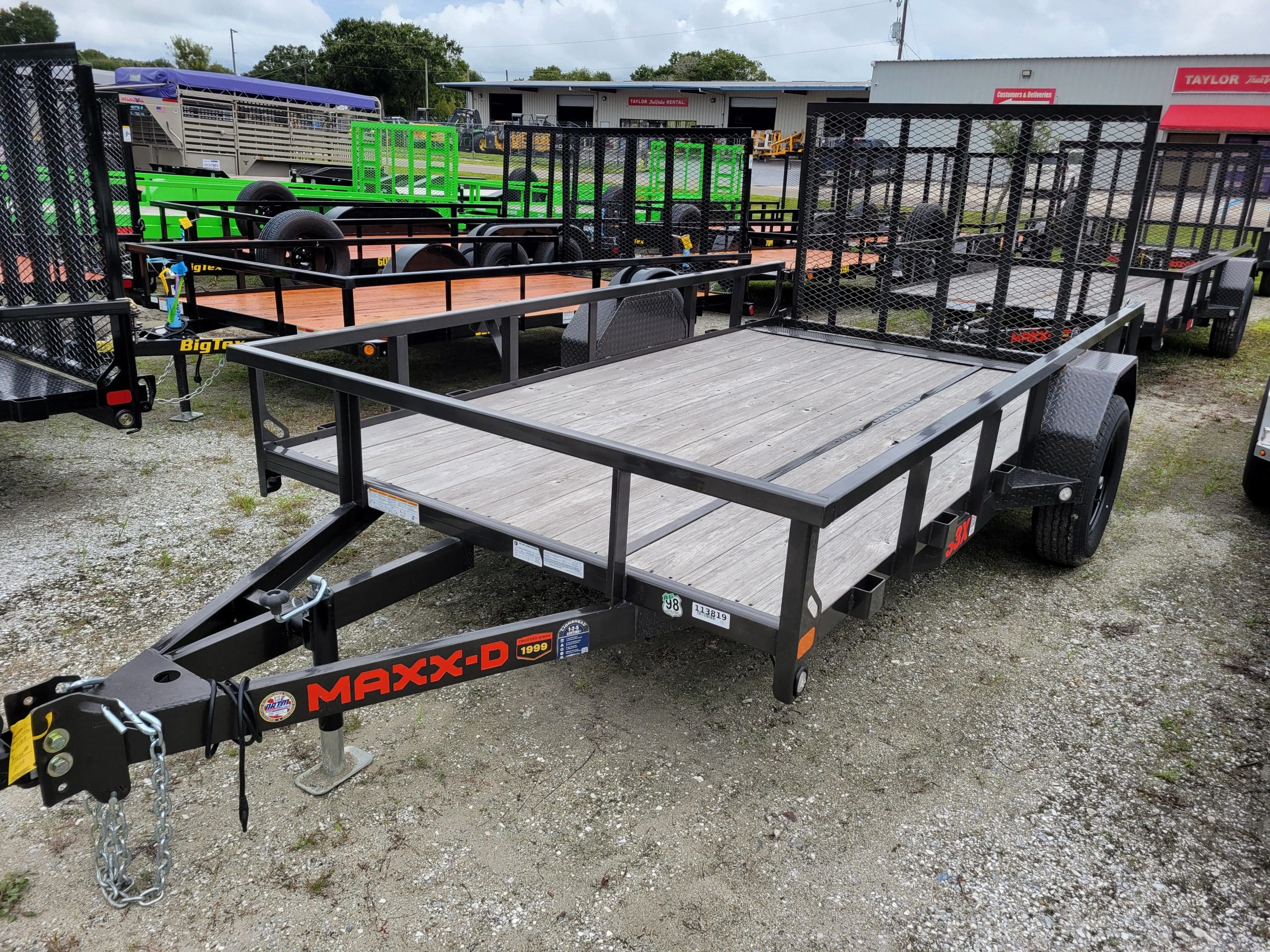 MAXX-D S3X7712, 2024 6.5×12 Single Axle Open Utility Trailer. 2,990 GVWR (Stock# 113819)